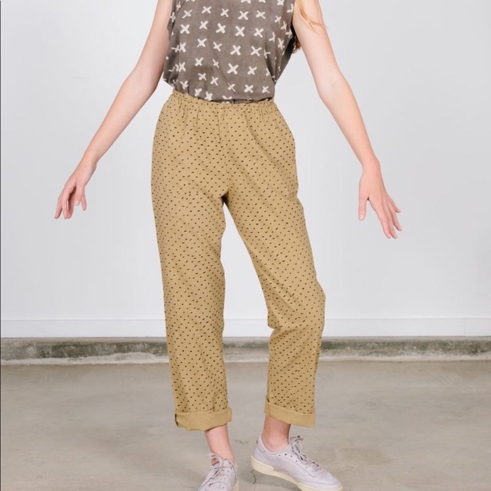 Polka Dot Tan Women's Pants
